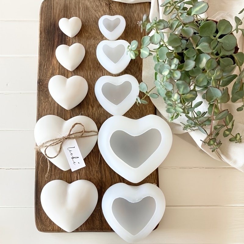 5 adet Kalp Şeklinde Alçı Mum  - Candle Molds incelemesi ve fiyatı