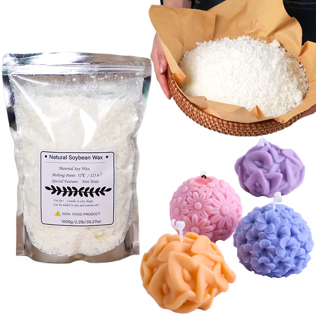 100/250/500/1000g Doğal Soya B - Candle Making Kit incelemesi ve fiyatı